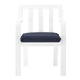 thumbnail image 2 of Modway Baxley Ensemble de 2 Fauteuils d'Extérieur en Aluminium pour Patio, Blanc et Marine, 2 of 8