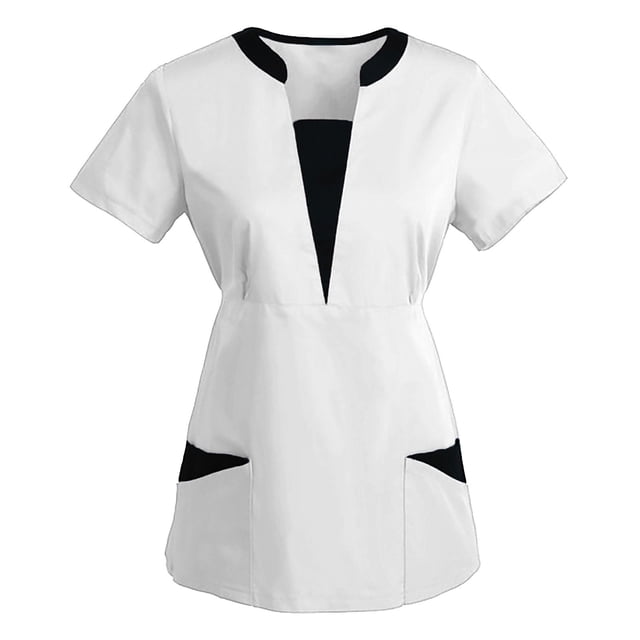 T-Shirts Oversize pour Femmes, Chemise à Manches Courtes Décontractée Col en V, Hauts pour Femmes Blanc TG