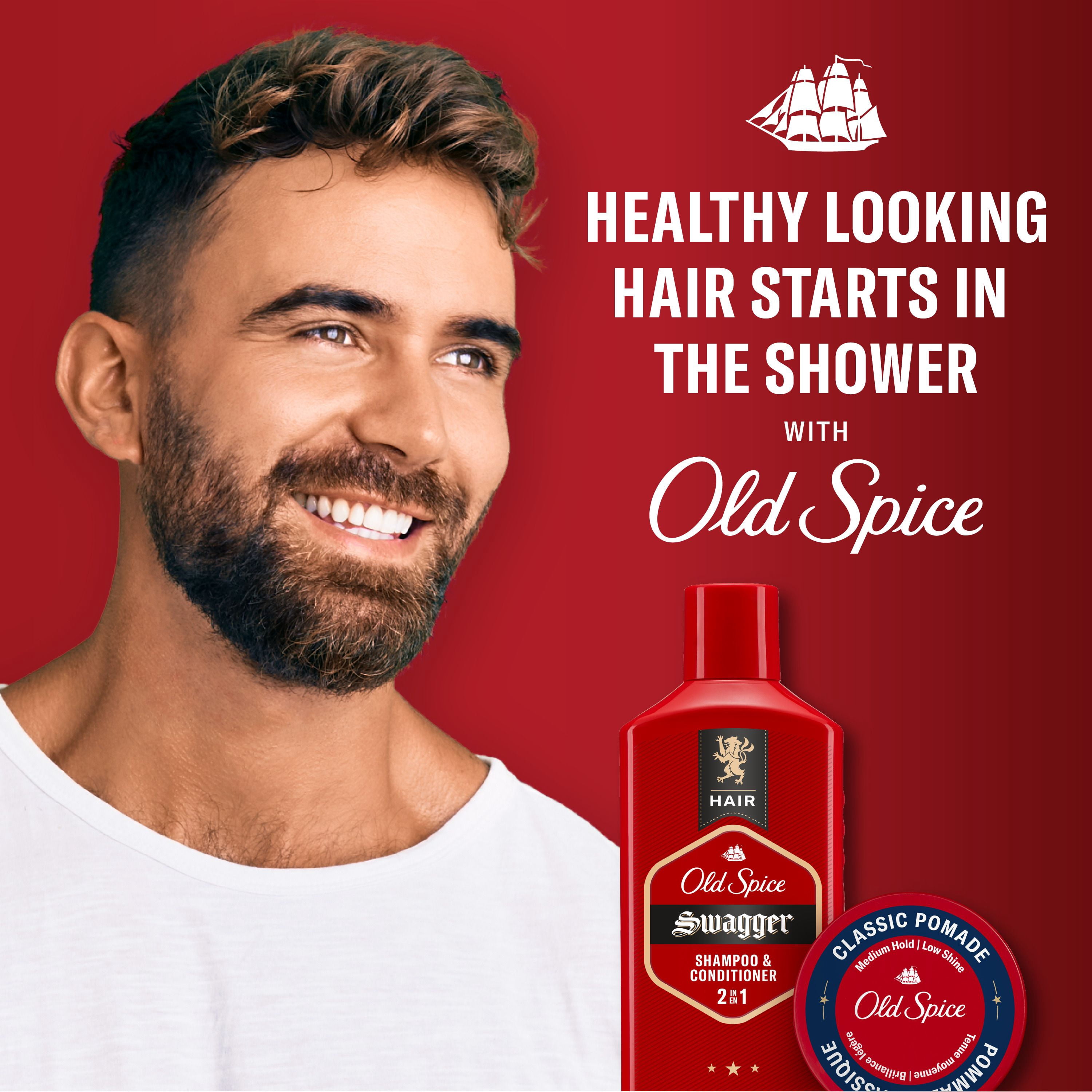 Old Spice Swagger 2en1 Shampooing et Revitalisant pour Hommes