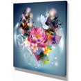 thumbnail image 2 of Fleurs et Dove Design Abstrait - Impression d'Art Floral sur Toile, 2 of 3