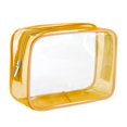 thumbnail image 4 of Clear Makeup Bag Reusable for Women and Men Travel PVC Storage Bag Yellow, 4 of 8