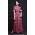 thumbnail image 2 of Bimba Robe d'Été Longue Maxi en Rayonne à Feuilles et Fleurs pour Femmes, Imprimée, Fente Latérale - X-Grand, 2 of 6