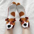 thumbnail image 3 of Knitted Crocodile Socks 3D Animal Socks Knitting Pattern Socks Fun Christmas Gift to Kids Adults, 3 of 5
