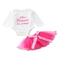 thumbnail image 1 of La Princesse Est Arrivée Bébé Fille Retour à la Maison de l'Hôpital Tenue Robe Tutu Blanc 0-6 Mois, 1 of 6