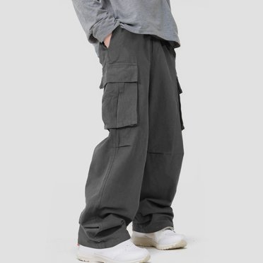 Weiqiqre Pantalon Cargo pour Hommes, Pantalon de Survêtement Ample en Molleton, Joggers Taille Haute, Pantalon de Sport, Taille g