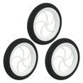 thumbnail image 1 of Unique Bargains 3pcs RC Model Aircraft Plastic Hub Thin Sponge Spoke Wheel Tire 65mmx8mm, 1 of 1