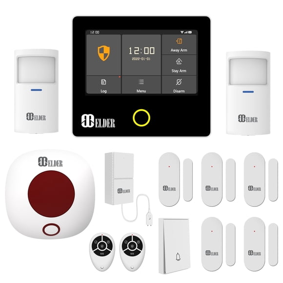 Home Alarm System Security Wireless Smart 13-Piece Kit DIY, WiFi & 4G Touch Panel, Doorbell, Motion & Door Alarm Sensors Security, Smart Home Burglar Alarm System & Business Security, Elder Brand