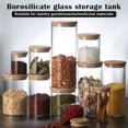 thumbnail image 3 of AMERTEER Bouteille de Rangement de Cuisine Transparente Claire à Haut Cylindre en Verre Scellé avec Couvercle Contenant d'Organisation, 3 of 5