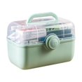 thumbnail image 4 of mmirethe Pill Case Foldable Emergency First Aid Kit Storage Box Plastic Container Green large, 4 of 6