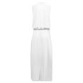 thumbnail image 4 of UPPADA Robe d'Été Sans Manches pour Femme, Fendue, Fluide, Maxi, Coupe Ample, Style Bohème, Robe Débardeur de Plage avec Poches, Blanc, m, 4 of 6