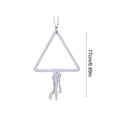 thumbnail image 3 of FHBVT Bird Cage Rope Swing Perch Gnaw Resistant Hanging Design Metal Core Tassel Chew Toy Cultivate Coordination Equilibrium for Budgie Canary Parakeet Cockatiel Bird Cage Pet Bird Supplies Decor, 3 of 6