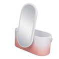 thumbnail image 2 of Makeup Organizer Travel Case, 2 Power Supply Makeup Case Pink Gradient With Makeup Mirror For Office, 2 of 8