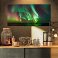 thumbnail image 1 of Green Northern Lights Aurora - Large Abstract Canvas Wall Art, 1 of 3