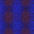 thumbnail image 1 of Ahgly Tapis d'Intérieur Lavable en Machine Carré Transitionnel Bleu Minuit, 6 Pieds Carré, 1 of 7