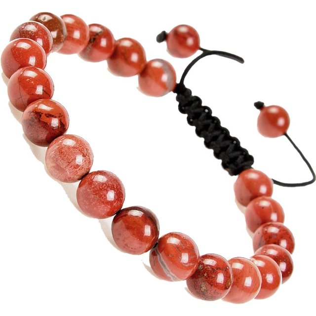 ORUYROP Massive Beads Natural 8mm Gemstone Bracelets Healing Power Crystal Macrame Adjustable 7-9 Inch