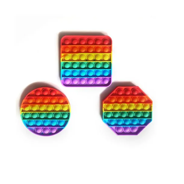 Fidget Toy - Rainbow - Pop it - Silicone - Anti-stress - Pour enfants et adultes Fidget Toy - Rainbow - Pop it - Silicone - Anti-stress - Pour enfants et adultes