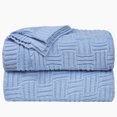 thumbnail image 1 of Unique Bargains Soft 100% Cotton Cross Cable Knit Throw Blanket For Sofa Couch Bed Home Bedding, 1 of 10
