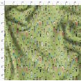 thumbnail image 4 of Soimoi Green Modal Satin Fabric Crowd Theme Human Figure Print Fabric by Yard 42 Inch Wide, 4 of 5