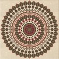 thumbnail image 1 of Ahgly Company Machine Washable Indoor Square Transitional Khaki Gold Area Rugs, 4' Square, 1 of 7
