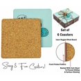 thumbnail image 4 of Inkdotpot Set of 6 Drink Coasters DecorativeNon,SlipCork Base4-inch Square PrintedCoastersEasy Clean- Christmas, 4 of 8