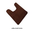 thumbnail image 4 of U-shaped Toilet Mat Water Absrobent Non-slip Elastic Skin-friendly Bathroom Rug Pad Bath Rug Showering Protection Household Home Coffee Color 50*60cm, 4 of 8