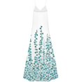 thumbnail image 5 of Robe Maxi à Imprimé Floral pour Femmes Sans Manches, Robes d'Été Décontractées, Col en V, Bretelles Spaghetti, Longue Robe Soleil, 5 of 5