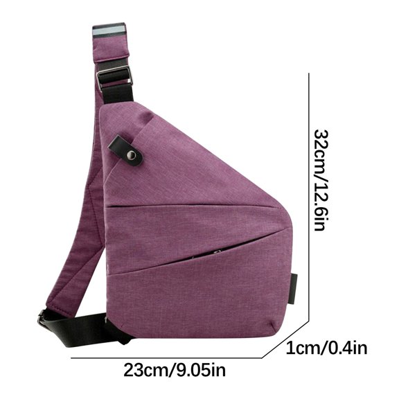 Yhmxh Sac à Bandoulière Gauche Sac de Poitrine en Nylon Hommes Simplicité Grande Capacité Décontracté Veuillez Sélectionner Sac à Bandoulière Organisation et Rangement Déco Maison