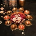 thumbnail image 2 of Diya Shape Flower Decorative Urli Bowl for Home Handcrafte Bowl for Floating 14", 2 of 2