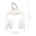thumbnail image 3 of CIMAXIC Crochets de Rideau avec Couloir Roulant Silencieux pour Draperies en Plastique Durable et Acier Inoxydable, 1,18 Pouces X 0,79 Pouces X 0,47 Pouces, 3 of 4