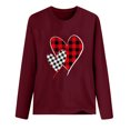 thumbnail image 3 of Qertyioot T-Shirt Graphique de la Saint-Valentin pour Femmes à Manches Longues, Pull Imprimé Swea, 3 of 4