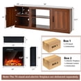 thumbnail image 4 of Costway Meuble Télé avec Foyer de 58 Pouces Console de Divertissement avec Foyer Électrique de 18 Pouces Café, 4 of 10