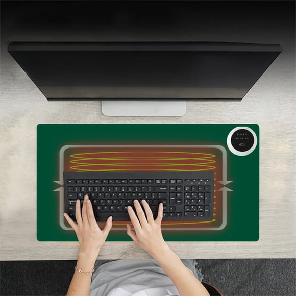 Wal&mart Deals SEMPAI Heated Keyboard Mat Heated Desk Pad For Keyboard And Mouse Large Mouse Pad Heating Mat Electric Heat Mouse Pad Table Mat Display Up to 45% off Labour Day