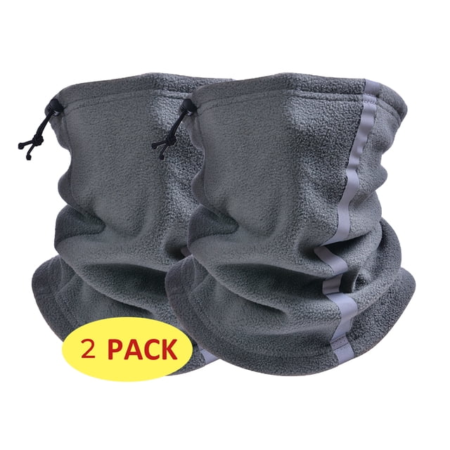 2 Pcs Cache-Cou Cagoule Masque de Ski Coupe-Vent Hommes et Femmes Gris