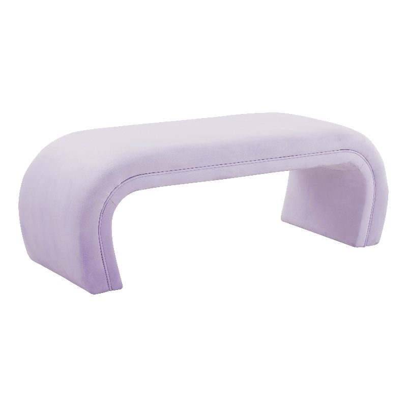 TOV Furniture Banc Rembourré en Velours Lavande Kenya