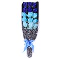 thumbnail image 2 of Flowers Bouquet  Artificial Rose  Fake Flowers  Exquisite Artificial Not Fade For Home Wedding Gradient Blue + Box, 2 of 8