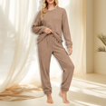 thumbnail image 2 of Ensembles de Pyjama pour Femmes Pyjama Uni pour Femmes Automne et Hiver Doux Demi-Polaire Plus Molleton Chaud Ensemble de Vêtements de Maison Haut de Gamme pour Femmes Pyjamas, 2 of 8