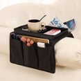 thumbnail image 4 of Bedside Storage Caddy for Sofa Bed Couch Armrest with 5 Pockets Remote Organizer Cellphone Tablet Notepad Book Holder 12.4 in x 22 in, 4 of 6