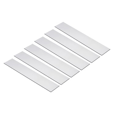 Uxcell 10"x2" Blank Name Plates, 6 Pack Custom Engraved Name Plate, Silver, Black