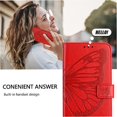 thumbnail image 5 of Butterfly Wallet Case for iPhone 17 Pro with Card Slots & Stand - Shockproof Red, 5 of 5
