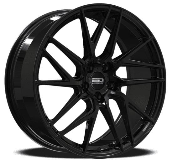 4 x jantes Euro Design Tech en alliage Noir brillant de 18x8 pouces pour 2015 - 2026 Mercedes-Benz C-Class (convient pour W205 & W206)