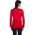 thumbnail image 3 of Bella Canvas Womens Jersey Long Sleeve Tee, 2XL, Red, 3 of 4
