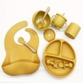thumbnail image 3 of Baby Feeding Tableware Set, Baby Silicone Bib, Baby Food Bowl, Children Learning Drink Cup,, 3 of 5
