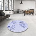 thumbnail image 4 of Ahgly Company Tapis d'Intérieur Lavable en Machine Carré Lavande Bleu, 5 Pieds Carré, 4 of 7