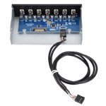 USB Panneau d'entraînement Hub,USB Port de panneau de boîte Hub USB Hub Drive Bay US Panneau de Hub de Port Maximisé Efficacité