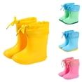 thumbnail image 1 of JDQJBZ Toddler Rain Boots Solid Color Washable Lining Non Slip Waterproof Kids Outdoor, 1 of 3