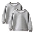 thumbnail image 1 of Timegard Toddler Boys Girls Sweatshirts 2pc Solid Color Cotton Pullover Loose Comfy Long Sleeve Top, 1 of 2