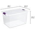 thumbnail image 3 of Sterilite Bac de Rangement ClearView de 66 Pintes avec Couvercle à Loquet, (Lot de 18), 3 of 10