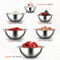 thumbnail image 4 of NutriChef 6 Pièces Cuisine à la Maison en Acier Inoxydable Mélange Bol de Service (4 Pack), 4 of 8