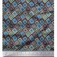 thumbnail image 1 of Soimoi Viscose Chiffon Fabric Square Geometric Print Fabric by the Yard 42 Inch Wide, 1 of 3