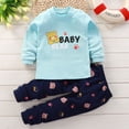 thumbnail image 2 of Pisexur Tenue d'Automne pour Bébé Fille Garçon, Ensemble 2 Pcs, Ensembles de Pyjamas pour Tout-Petit Bébé, Chandails à Col Rond à Manches Longues et Pantalons, Mode Décontractée, Ensemble de Vêtements de Nuit en Coton pour Garçons, 3 Mois à 6 Ans, 2 of 3